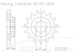 ESJOT FRONT SPROCKET 415-10