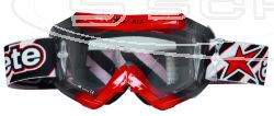 ARIETE MX GOGGLE GLAMOUR RED-BLACK