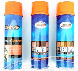 TWIN AIR  DIRT REMOVER SPRAY+CONTACT CLEANER+LIQUID POWER SPRAY SET 500ML
