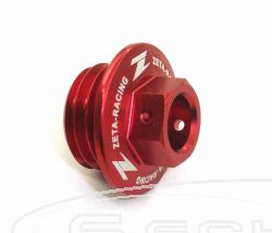 ZETA OIL FILLER PLUG KAWASAKI KX 250 05- KX250/450F 04- RED