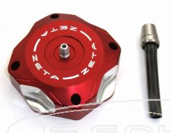 SCHREMS TANKDECKEL ALU KTM -06 / HUSABERG -08/ SU LT ALLE ROT