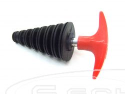 SCHREMS SILENCER PLUG 2-T WITH HANDLE 15-30MM RED