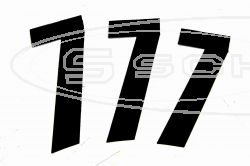 SCHREMS KLEBENUMMER 14 CM 3-PACK SCHWARZ 7