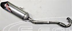 HGS FACTORY EXHAUST KIT, INOX HEADPIPE/MIDPIPE, ALU SILENCER T1 OVAL MOTO CROSS HONDA CRF 150R 07-