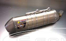 HGS SCHALLDMPFER T2 DREIECKIG TITANIUM MOTO CROSS KAWASAKI KX 250F 13-