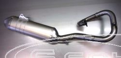 HGS FACTORY EXHAUST KIT, INOX HEADPIPE/MIDPIPE, TIT T2 TRIANGULAR SILENCER MOTO CROSS YAMAHA YZ 450F 14-