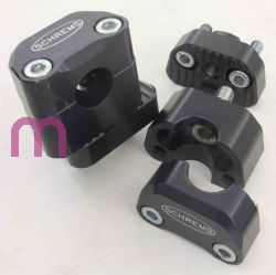 SCHREMS HANDLEBAR CLAMP SET ALU ADJUSTABLE 22,2ON28,6 MM, HIGHER 35MM