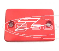 ZETA FRONT BRAKE RESERVOIR COVER RED HONDA ALL CRM/XR/TRX, KAWASAKI ALL KSR/KDX/KLX/KFX450-700, SUZUKI ALL RM 94-03/DRZ 400/LT-R/LT-Z, YAMAHA XT250/WR250R/X/ YZF450/RAPTOR