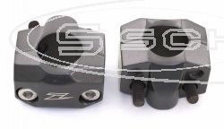 SCHREMS HANDELBAR CLAMP SET 22,2ON28,6 MM 20MM HIGHER BLACK