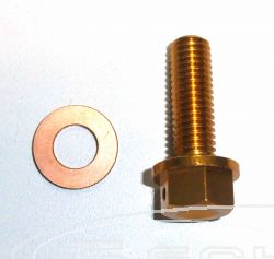 SCHREMS MAGNETIC DRAIN BOLT ALU GOLD MAGNET M8X25-P1.25 HONDA CRF 250R 04-09 CRF 250X 05-