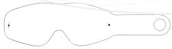 125.2209-C POLYWEL TOP-VIEW 10 TEAR OFFS  OAKLEY 200 CLEAR