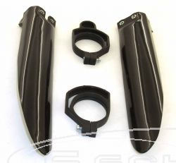 UFO FORK SLIDER PROTECTORS KAWASAKI KX 85 98-13 BLACK