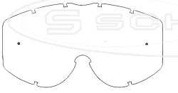 125.3524-2-C POLYWEL SUPER LENS ANTI-FOG 2 STUD SCRATCH RRSISTAN