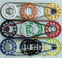 ON REQUEST OFFROAD CHAIN SET WITH THE DOSE FOR KIT SILVER / BLACK / OR COLOURED ONKTM SX 50LC 2002-2008