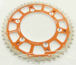 SCHREMS REAR SPROCKET ALU-STEEL FUSION EXTRA-PREMIUM 50-Z ORANGE/SILVER KTM SX 85/105/ XC 105 04-, HUSQVARNA TC 85 14- T-428 T-428