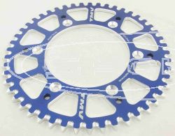 SCHREMS REAR SPROCKET ALU-STEEL FUSION PREMIUM 49-Z BLUE/BLACK BETA,CCM,GAS-GAS,HUSQVARNA -13, SUZUKI 78-80, SHERCO ALL