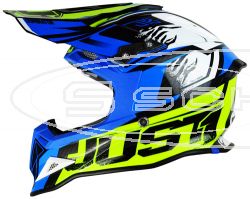 JUST1 HELMT J12 DOMINATOR NEON YELLOW-BLUE