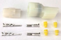 SCHREMS 2-PIN INLINE SEALED CONNECTOR SET - CLEAR