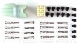 SCHREMS 6-PIN SQUARE SEALED CONNECTOR SET - CLEAR