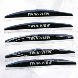 UNI SCHREMS ROLL OFF VISOR MUDFLAP VISOR STRIPES 5 PC.