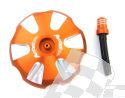 SCHREMS TANKDECKEL ALU KTM -06 / HUSABERG -08/ SU LT ALLE ORANGE