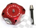 SCHREMS TANKDECKEL ALU KTM -06 / HUSABERG -08/ SU LT ALLE ROT