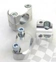 SCHREMS HANDELBAR CLAMP SET 22,2ON28,6 MM 20MM HIGHER SILVER