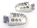 SCHREMS FOOT PEGS ALU  KAWASAKI KX 125 03-, KXF 250 04, SUZUKI RM 125/250 04-, RMZ 250 04 SILVER