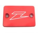 ZETA FRONT BRAKE RESERVOIR COVER RED HONDA ALL CRM/XR/TRX, KAWASAKI ALL KSR/KDX/KLX/KFX450-700, SUZUKI ALL RM 94-03/DRZ 400/LT-R/LT-Z, YAMAHA XT250/WR250R/X/ YZF450/RAPTOR