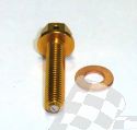 SCHREMS ŠROUB NA VMĚNU OLEJE ALU GOLD MAGNET M8X35-P1.25 HONDA CRF 150R7 CRF 450R 02-087 CRF 450x 05-