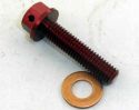 SCHREMS ŠROUB NA VMĚNU OLEJE ALU RED MAGNET M8X35-P1.25 HONDA CRF 150R7 CRF 450R 02-087 CRF 450x 05-