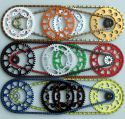 ON REQUEST OFFROAD CHAIN SET WITH THE DOSE FOR KIT SILVER / BLACK / OR COLOURED ON HondaCR 250 1988-2007/ CRF 450R/X 02-/ CR 500 1988-2001