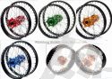 SM PRO PLATINUM KOMPLETT-RAD - SUZUKI RM85 (02-17), YAMAHA YZ85 (02-17) - hinten (16 x 1.85) - gold Nabe / glanz schwarz Felge / gold Nippel