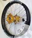 SM PRO PLATINUM COMPLETE-WHEEL - SUZUKI - RM 125/250 (99-14) - Rear (19 x 2.15) -  Gold Hub / Gloss Black Rim / Nickel Nipples