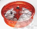 SM PRO SUPERMOTO KOMPLETT-RAD - KTM (HUSABERG, HUSQVARNA) - 20+25mm Achse (03-17) - hinten (17 x 5.00) - orange Nabe / glanz orange Felge / schwarz Nippel / schwarz Speichen